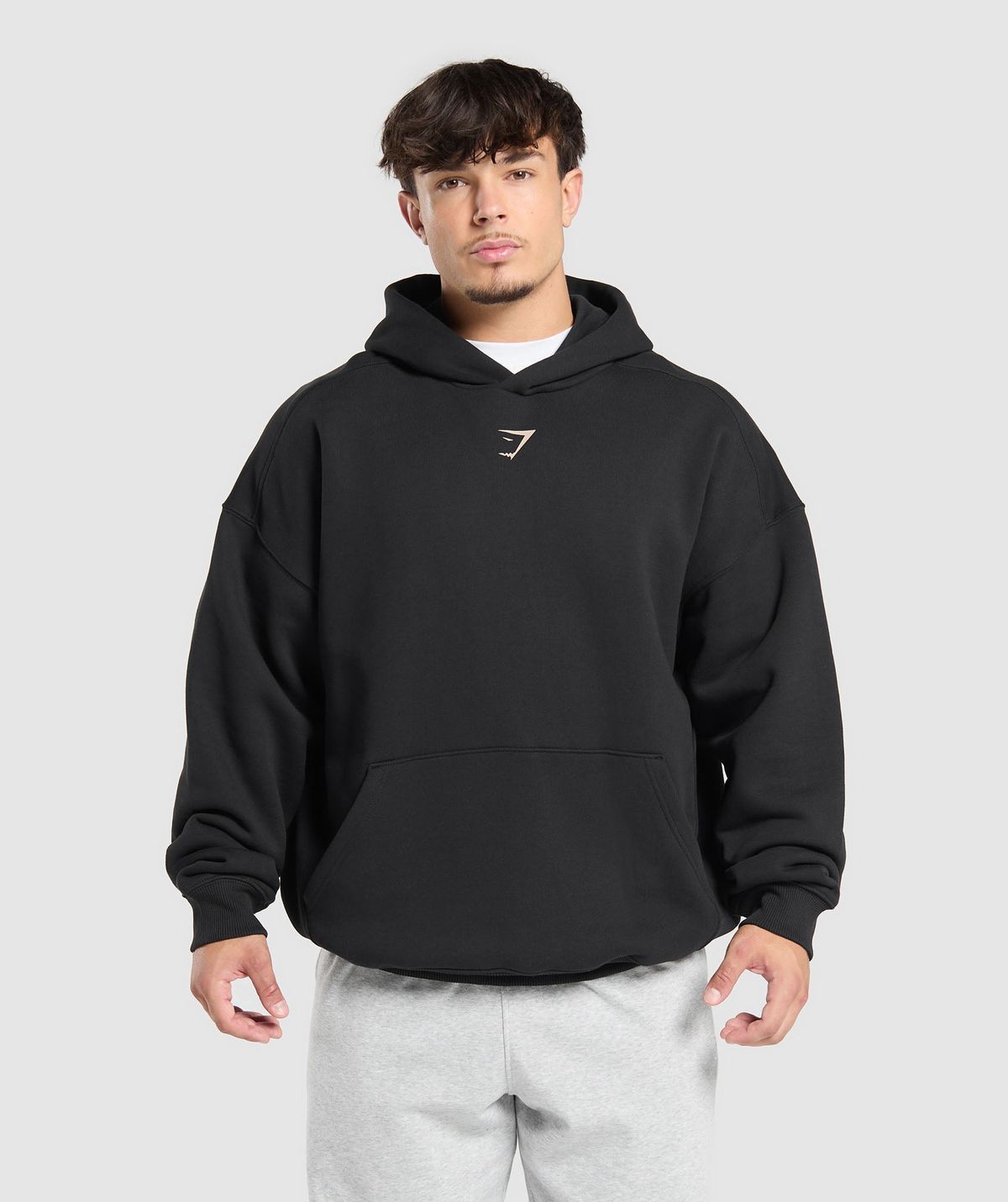 Barbell black oversized hoodie